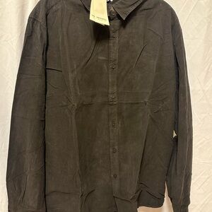 NWT Sunspel Coffee Fine Cord Button-Up Shirt